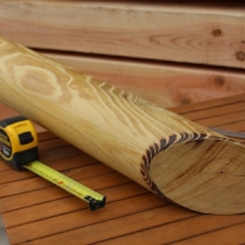 L'Élégance Naturelle et Durable : Mât en bois de Châtaignier 3 m pour Voile d'Ombrage. Fabrication artisanale. - 3