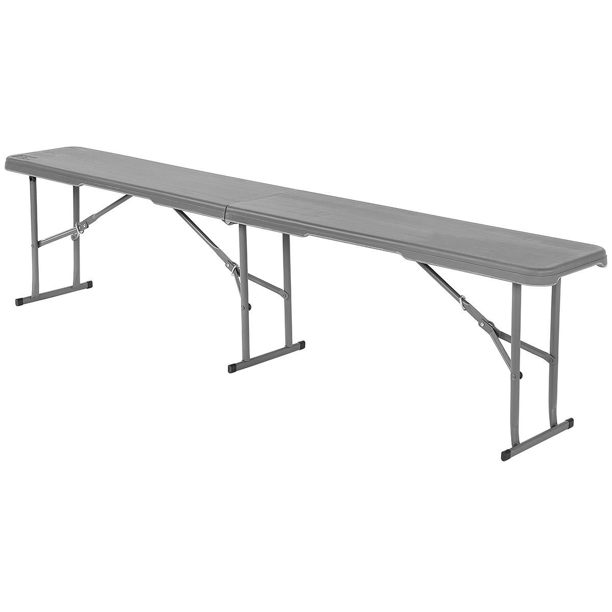 Ławka ogrodowa cateringowa Saska Garden składana w walizkę 183x28x43 cm szara