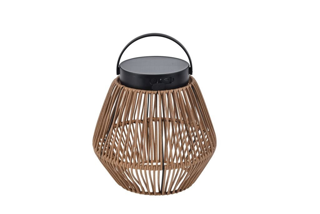 Lampka solarna stołowa z rattanu wbudowany LED 2.8W COPPA Lutec