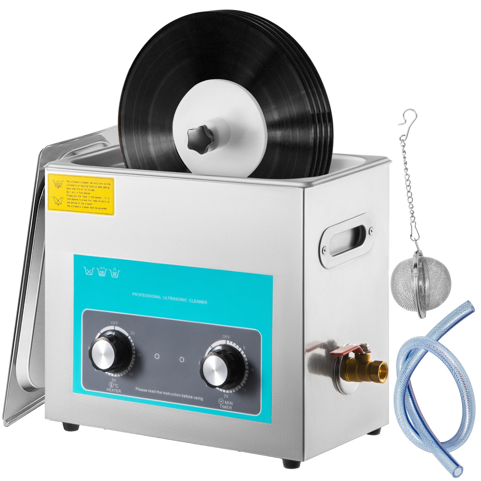 Myjka Ultradźwiękowa Ultrasonic Record Cleaner Vinyl Ultradźwiękowa Maszyna Do Czyszczenia Pokrętło 6L VEVOR