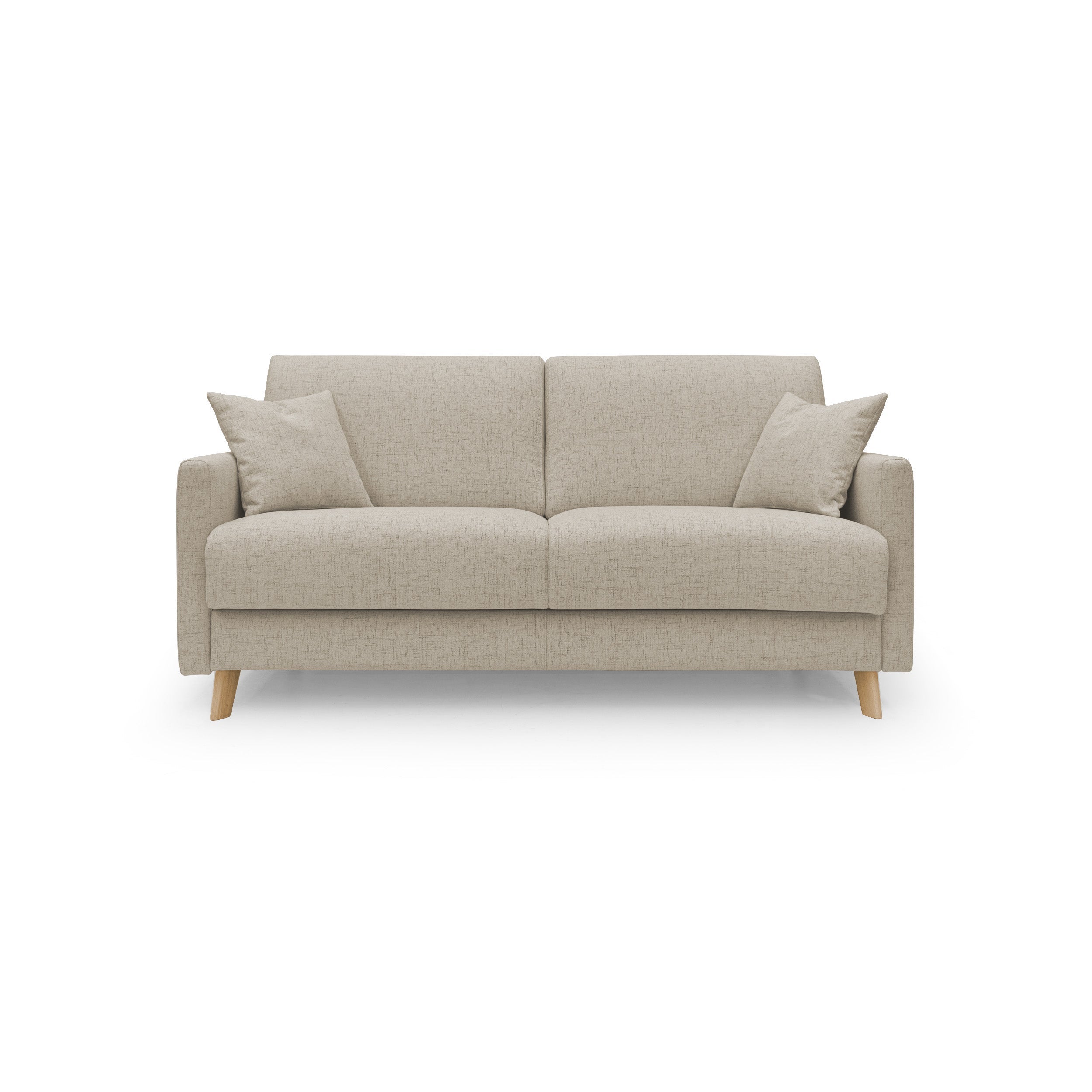 Edgar Canapé lit convertible en tissu FELIS imperméable T03 180 cm (mat. 140x197) beige - 3