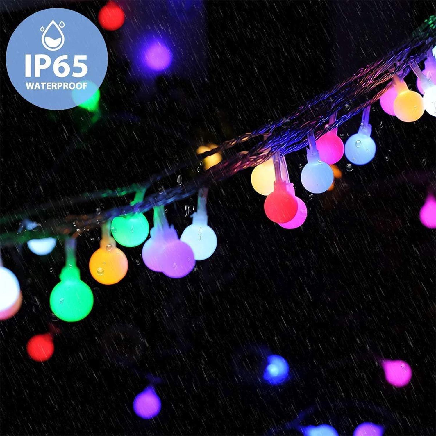 Guirnalda luminosa exterior, 100 LED, 8 modos, mando USB 10m, color ...