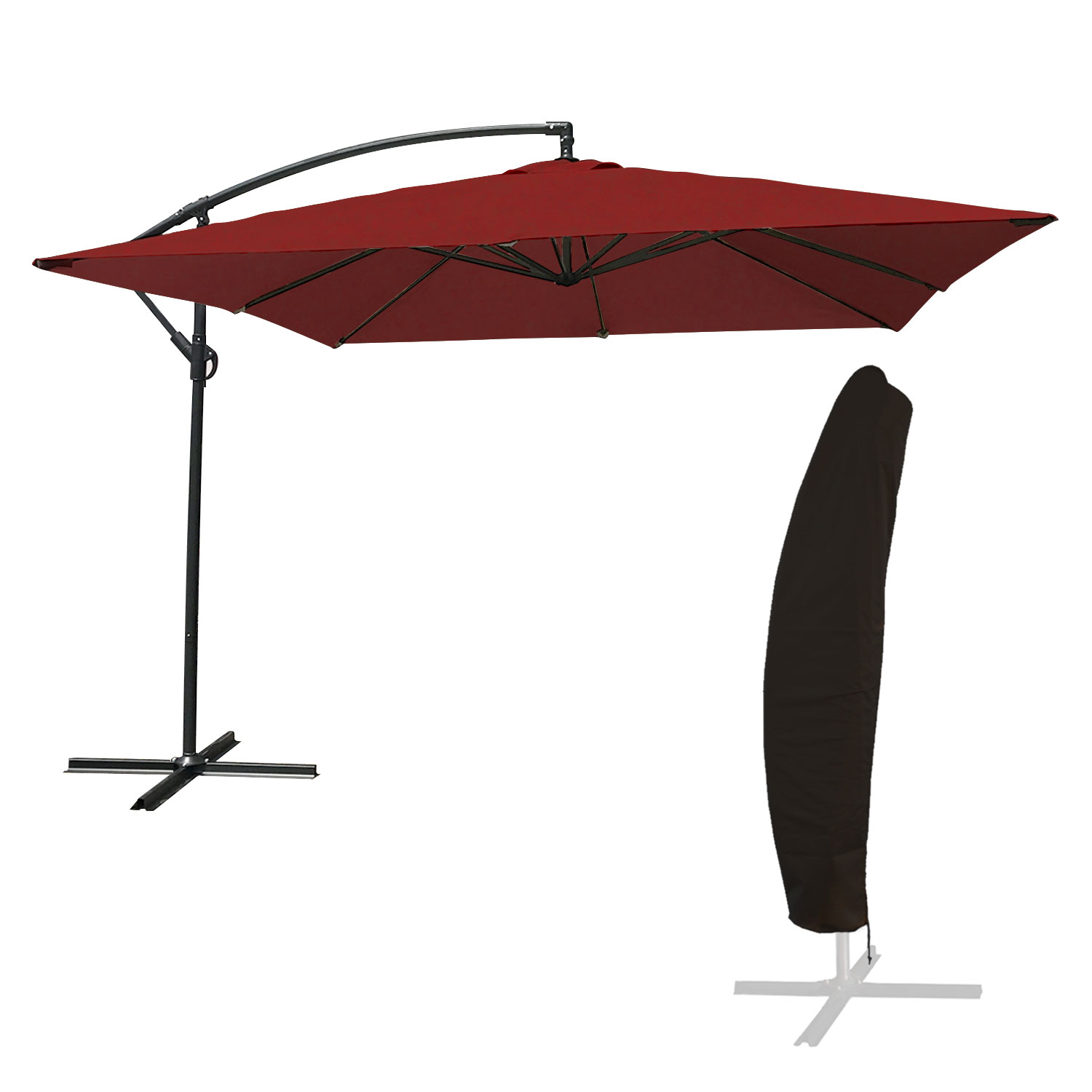 2,7x2,7m kwadratowy parasol MOLOKAI + pokrowiec