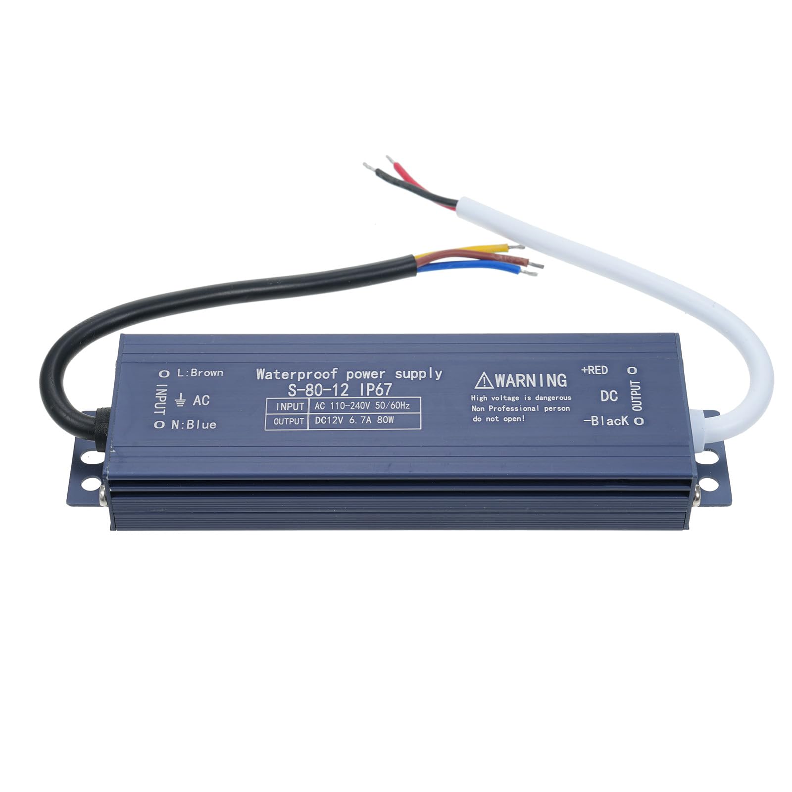 Driver LED étanche IP67 300mA - Transformateur 85-265V AC Vers 24-45V DC - Pour Bandes LED, éclairage Extérieur - 10