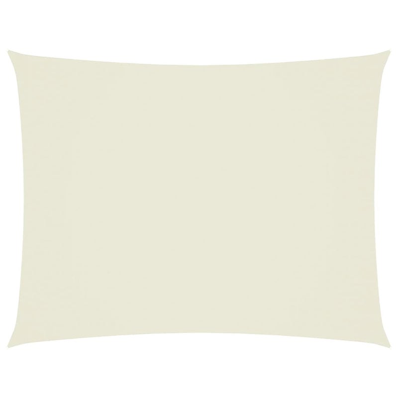 Żagiel przeciwsłoneczny prostokątny z tkaniny Oxford, 3,5 x 5 m, kolor kremowy