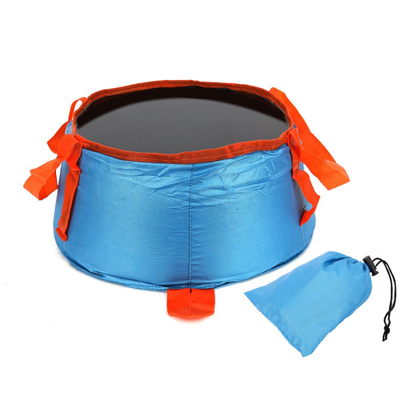 Seau Pliant Portable 13L Noir - Bassine Camping, Pêche, Lavage Voiture, Pliable Et étanche - 7