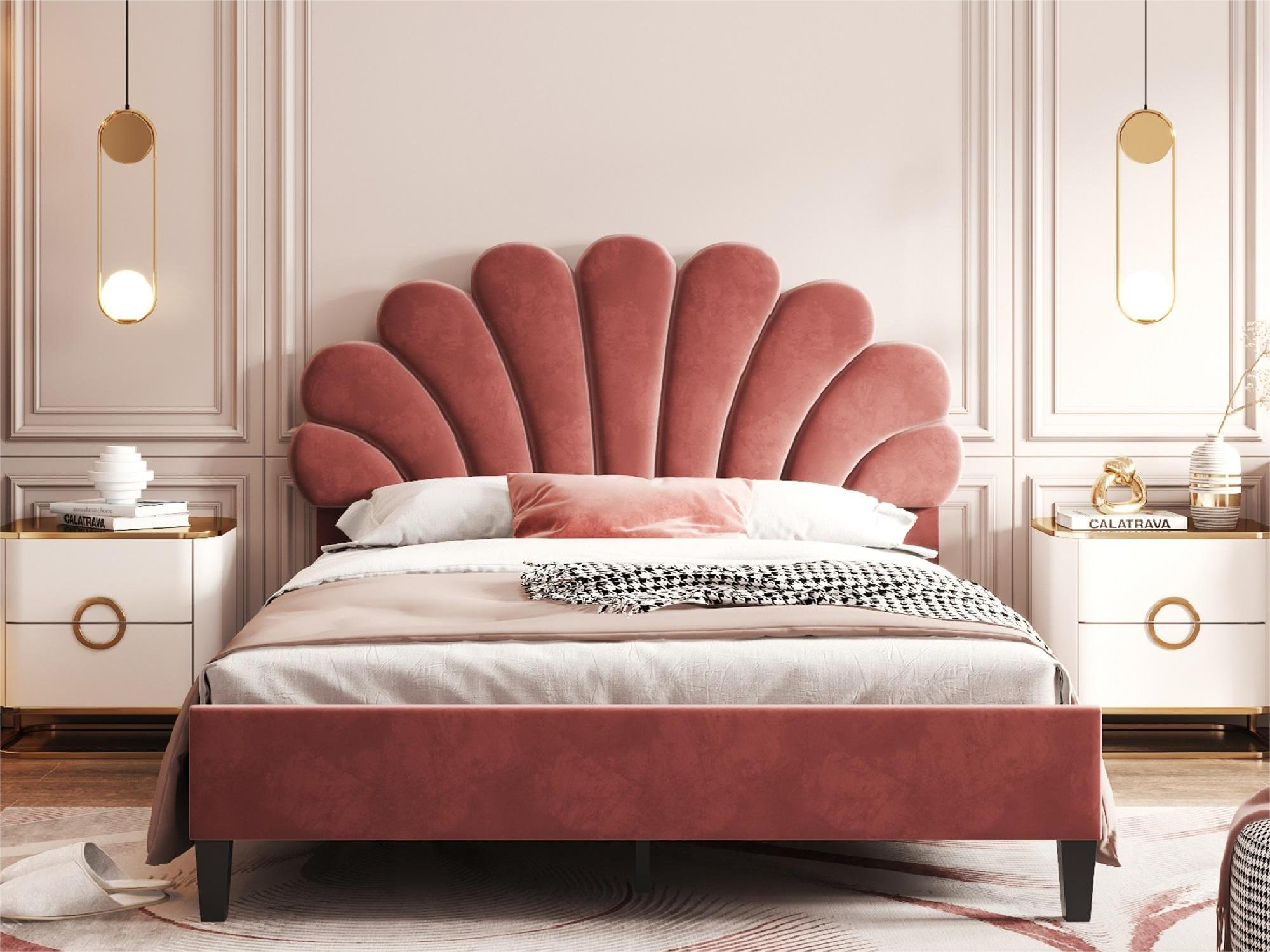 Letto Singolo Imbottito In Velluto 90x200 Cm - Testiera Comoda E Rete A Doghe Inclusa