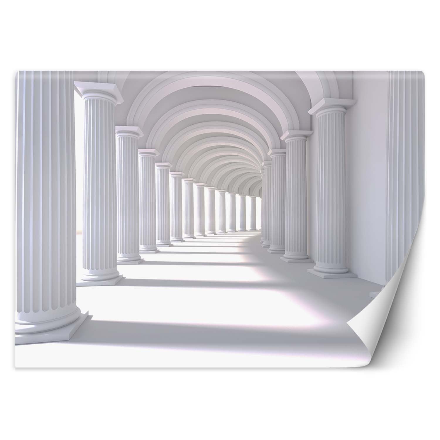 Fototapeta, Tunel abstrakcja biały 400x280