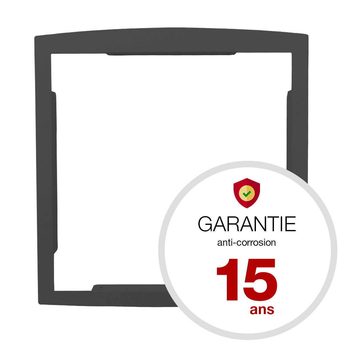 Cornice di montaggio per cassetta postale - H.33,6 x L.32,6 x P.3,5 cm - grigio antracite - 4