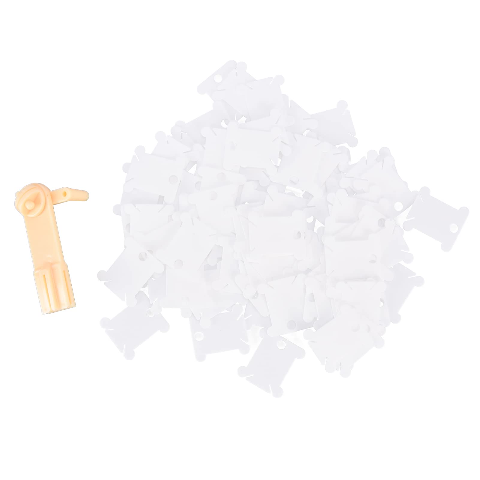 SUNNYCLUE 200 Bobines Plastique Transparentes – Enrouleurs Fil Broderie, Couture, Tricot & DIY – Avec Fentes Clip