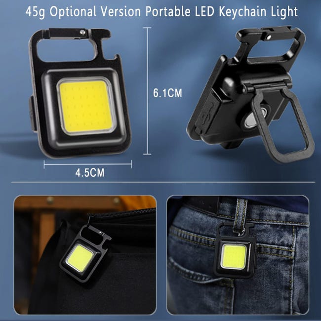 Mini Lampe de Poche LED COB Rechargeable USB avec Aimant - 800 Lumens Mini Lampe de Poche LED COB Rechargeable USB avec Aimant - 800 Lumens