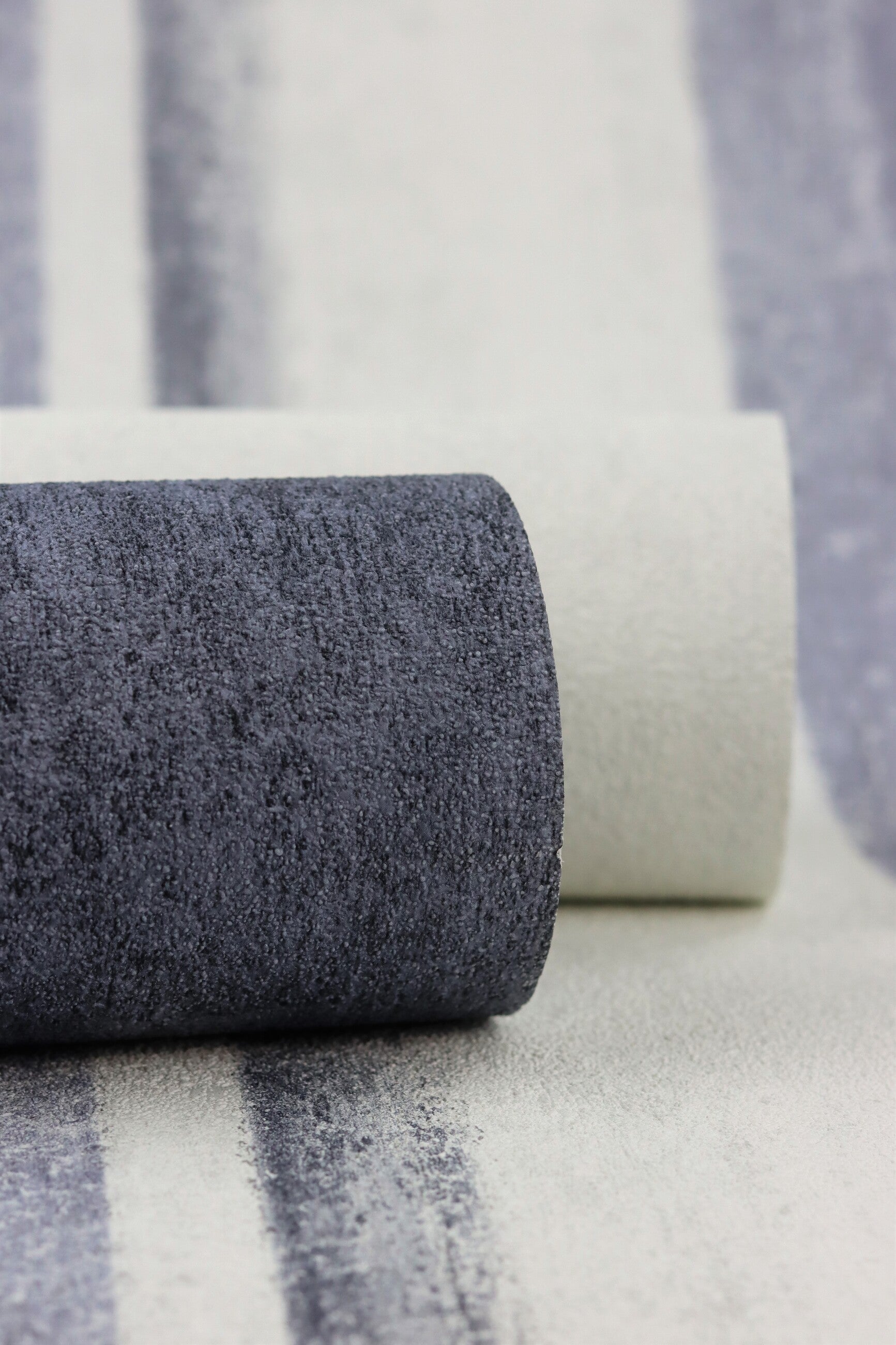 Carta da parati Rasch 617788 - Carta da parati in tessuto non tessuto con strisce in bianco crema e blu - 6