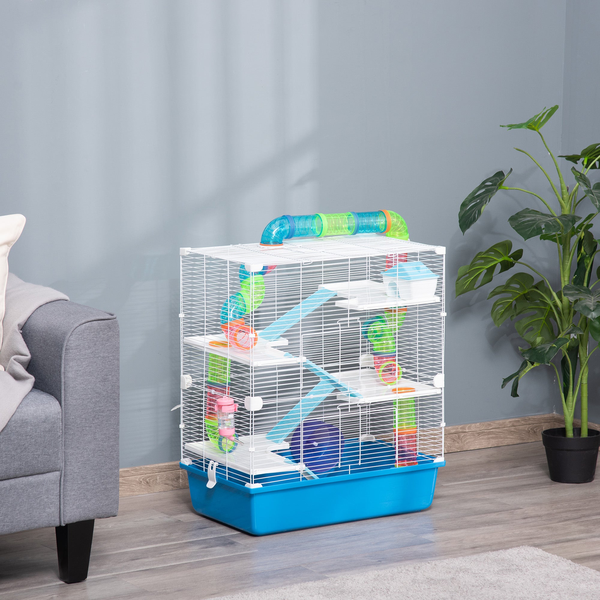Cage pour hamster et petits rongeurs à 5 niveaux avec accessoires ...