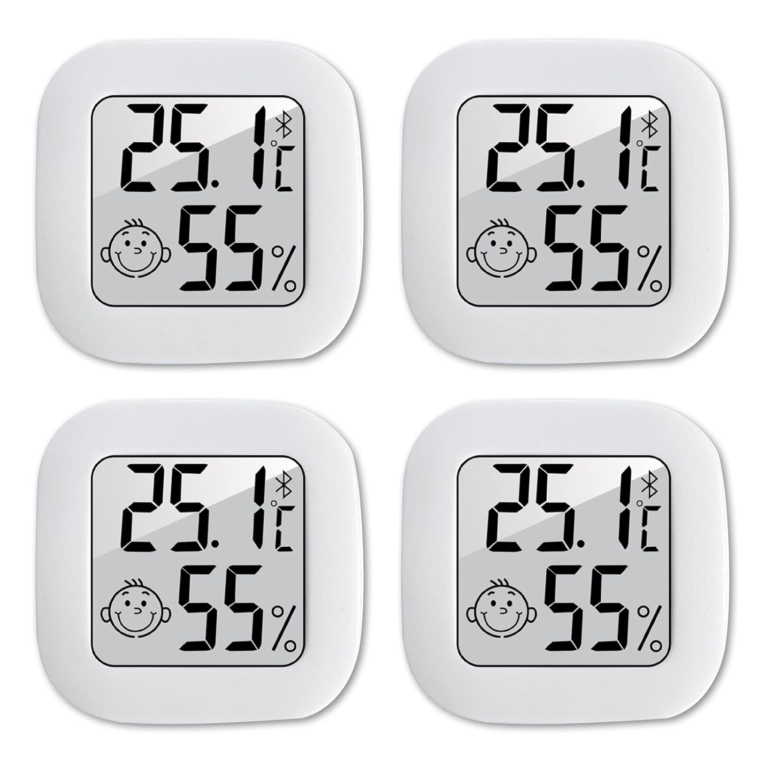 Lot 6 Mini Thermomètres Hygromètres Numériques Intérieurs – LCD Précis Pour Maison, Bureau
