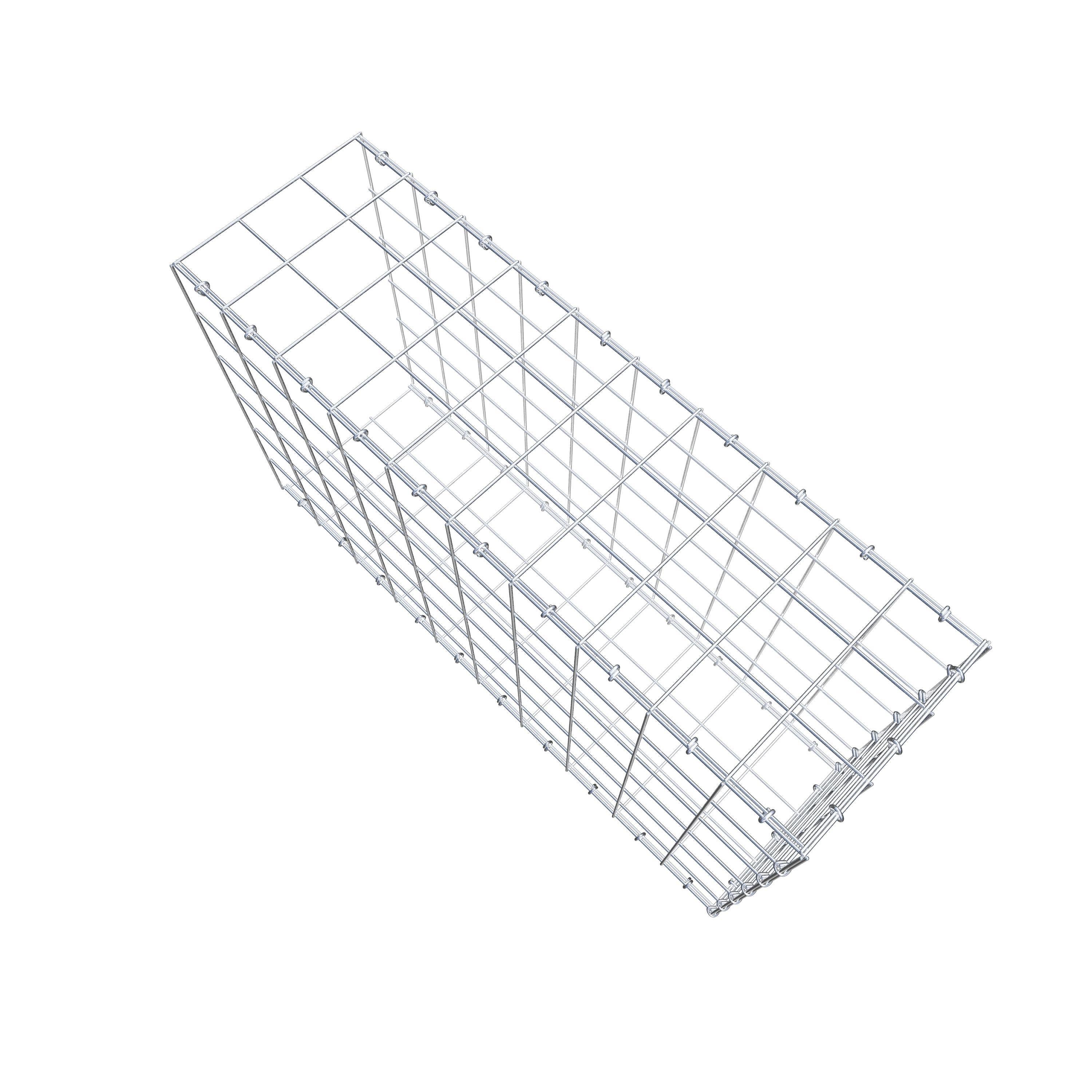 Gavión para alargar en acero galvanizado 100x60x30cm (LxAxP), malla 10 x 10cm, Anillo en C, sin rejilla frontal - 8