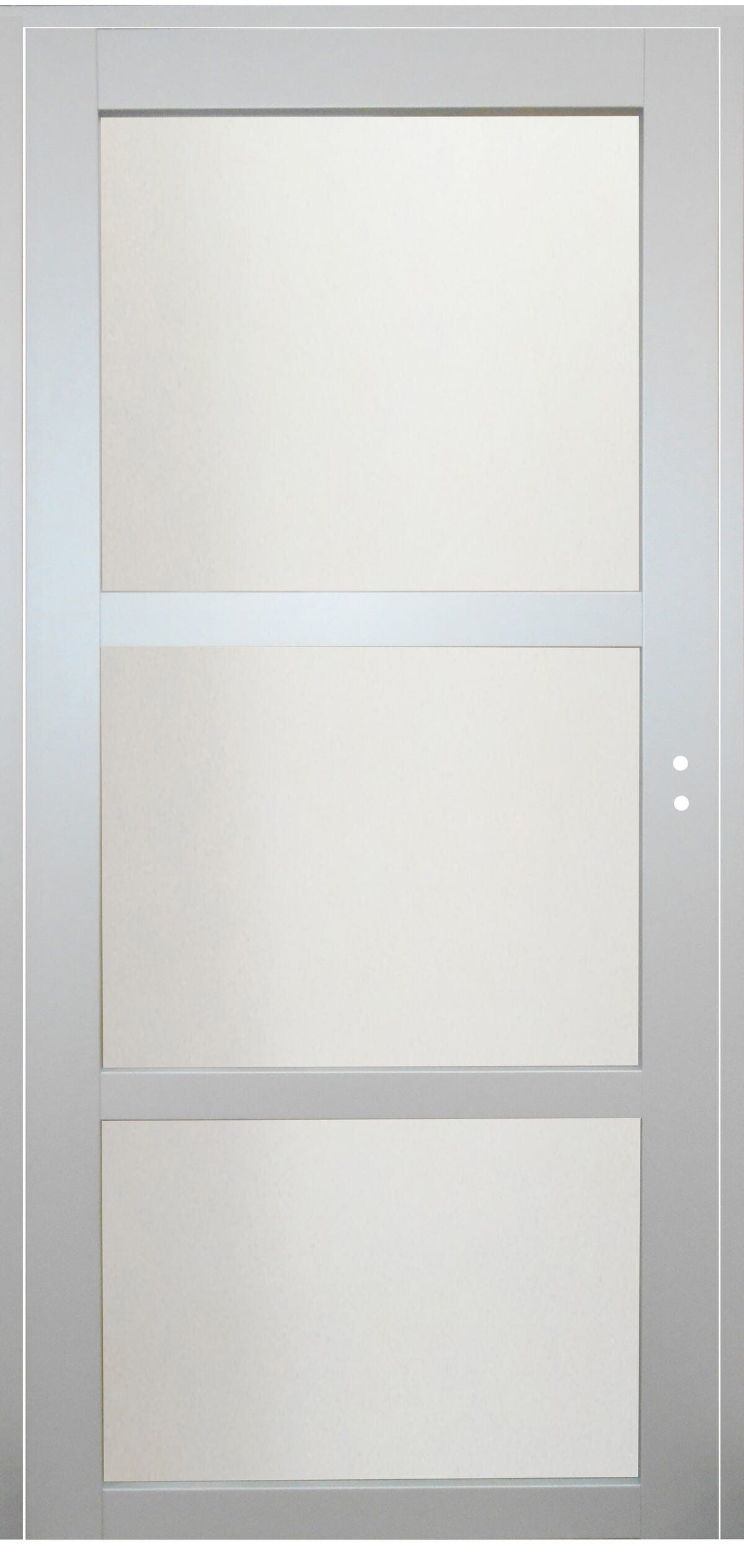 Bloc Porte Greyria Gris Ral7035 Vitrée H204 X L83 Poussant Gauche Cotes ...