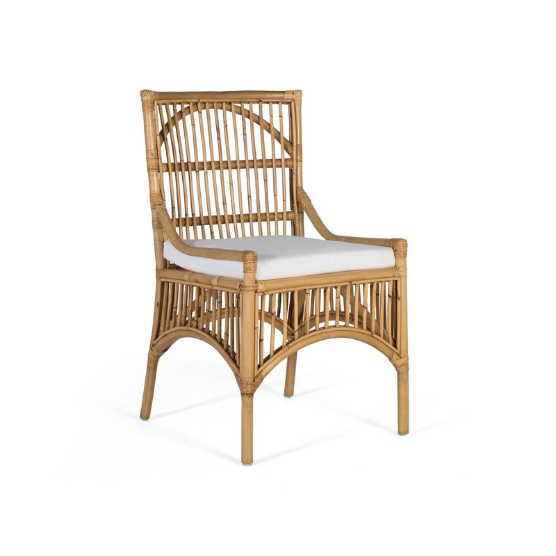 Zestaw dwóch szezlongów en rotin avec coussins rembourrés