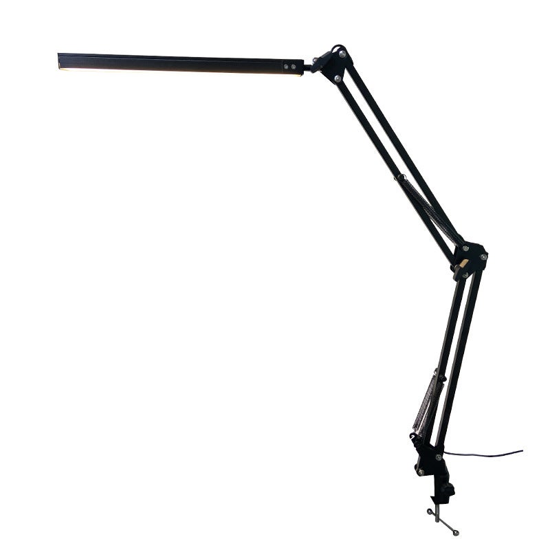Lampa biurkowa LED z zaciskiem, ochrona oczu, 3 tryby oświetlenia, czarna (zacisk żelazny)