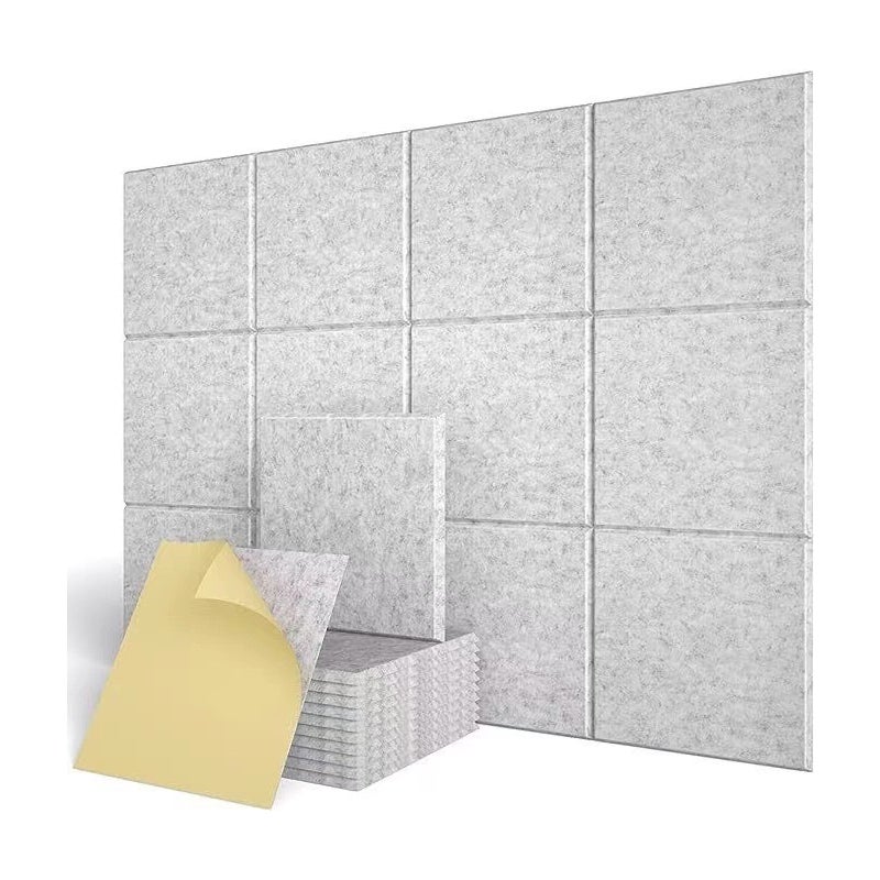 częściowe samoprzylepne panele akustyczne poliestrowa wyściółka dźwiękochłonna cm dźwiękochłonne panele ścienne o wysokiej gęstości jasnoszare