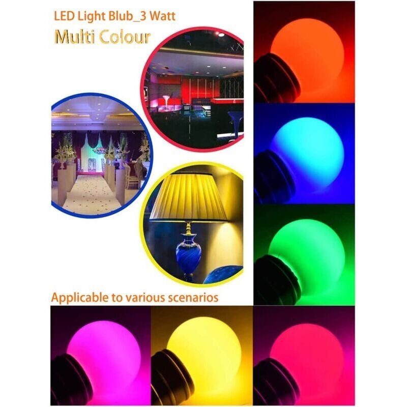Ampola LED Ampola LED Colorida equivalente a AC Baioneta Lâmpadas ...