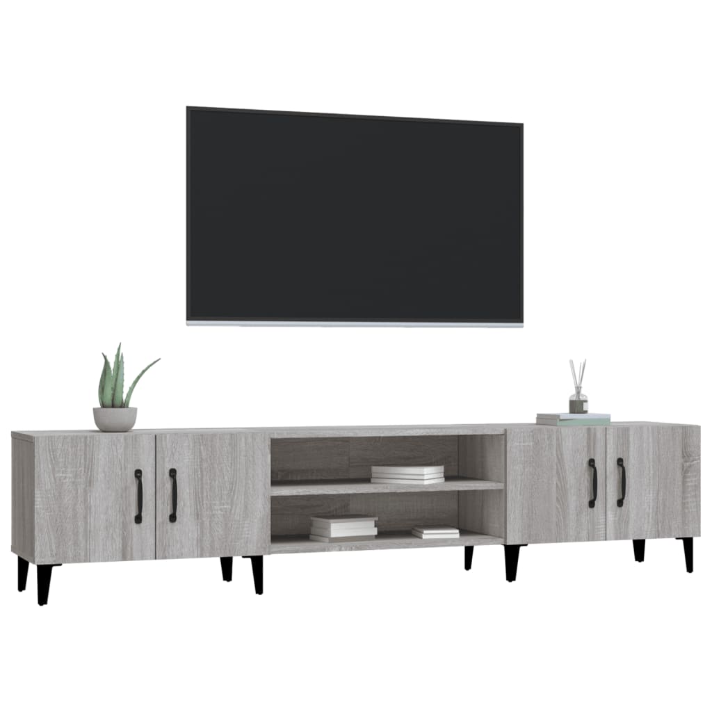 Maison Exclusive - Meuble TV sonoma gris 180x31,5x40 cm bois d'ingénierie - 4