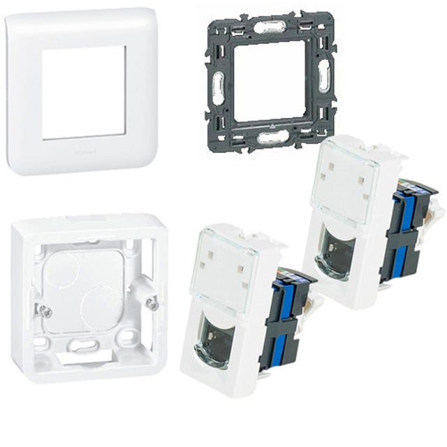 LEGRAND Kit 2 prises murales rj45 cat6 legrand