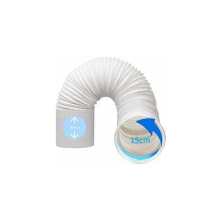 Tuyau d'évacuation de climatisation, QttvbTna, 150 mm, 2 m, PVC, blanc - 2
