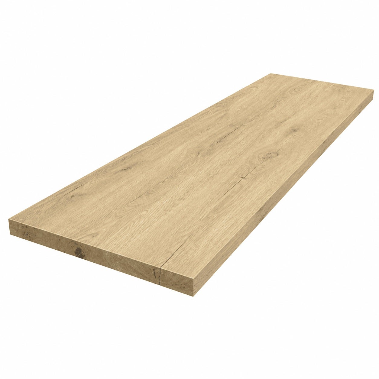 Plan de travail Chêne massif pleines lames 3000 x 800 x 25 mm FSC mixte - 2