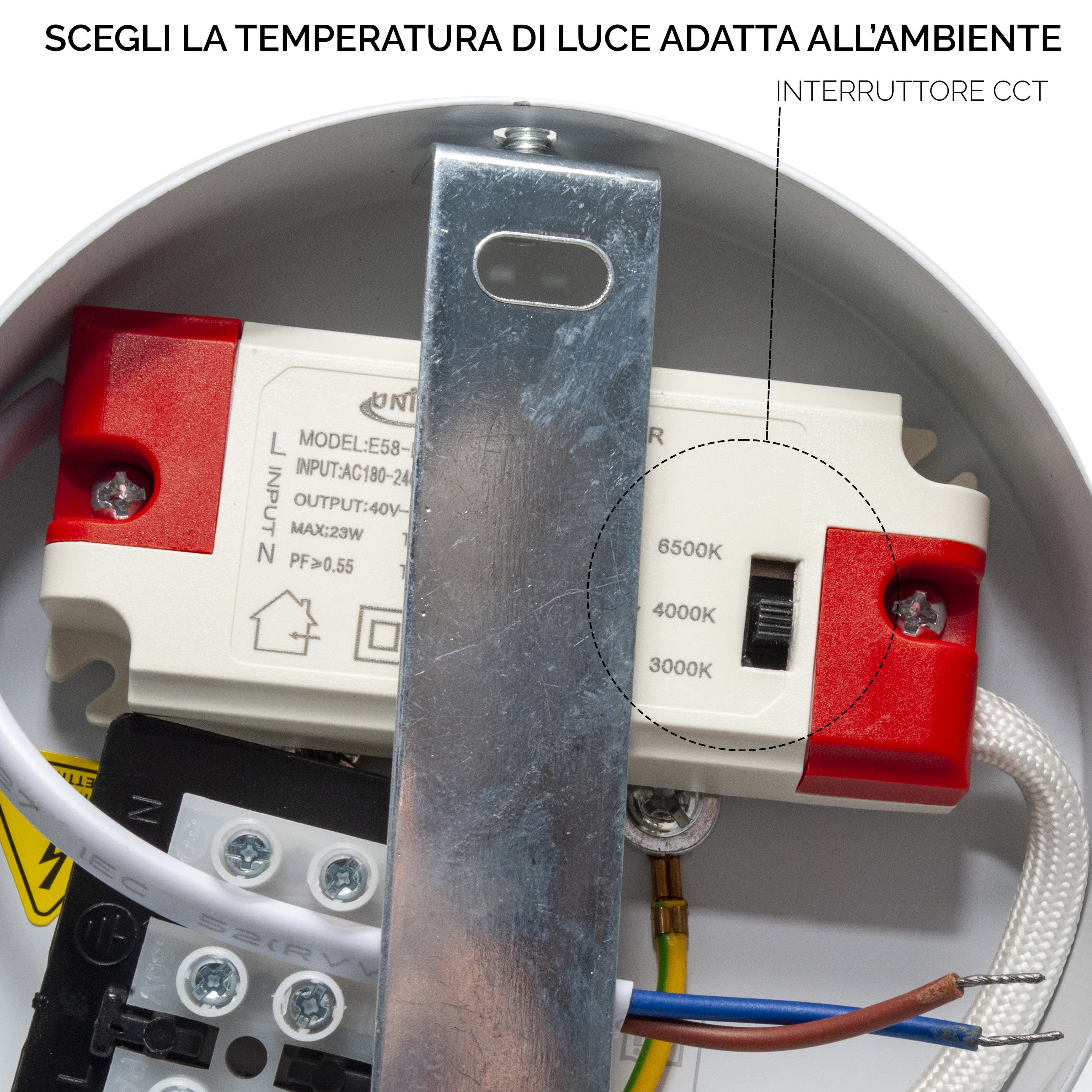 Lámpara de pared LED estilizada lámpara de pared curvada en espiral de 3 pasos 9W salida 72W luz dormitorio 230V COLOR PLATA - 4
