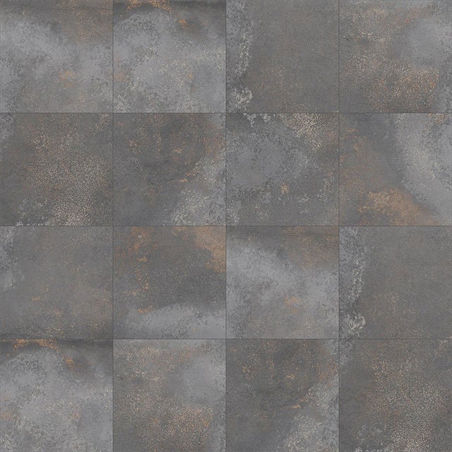 Carrelage imitation métal gris clair 58,3 x 58,3 cm YURI GRAFITO 1,02 m²