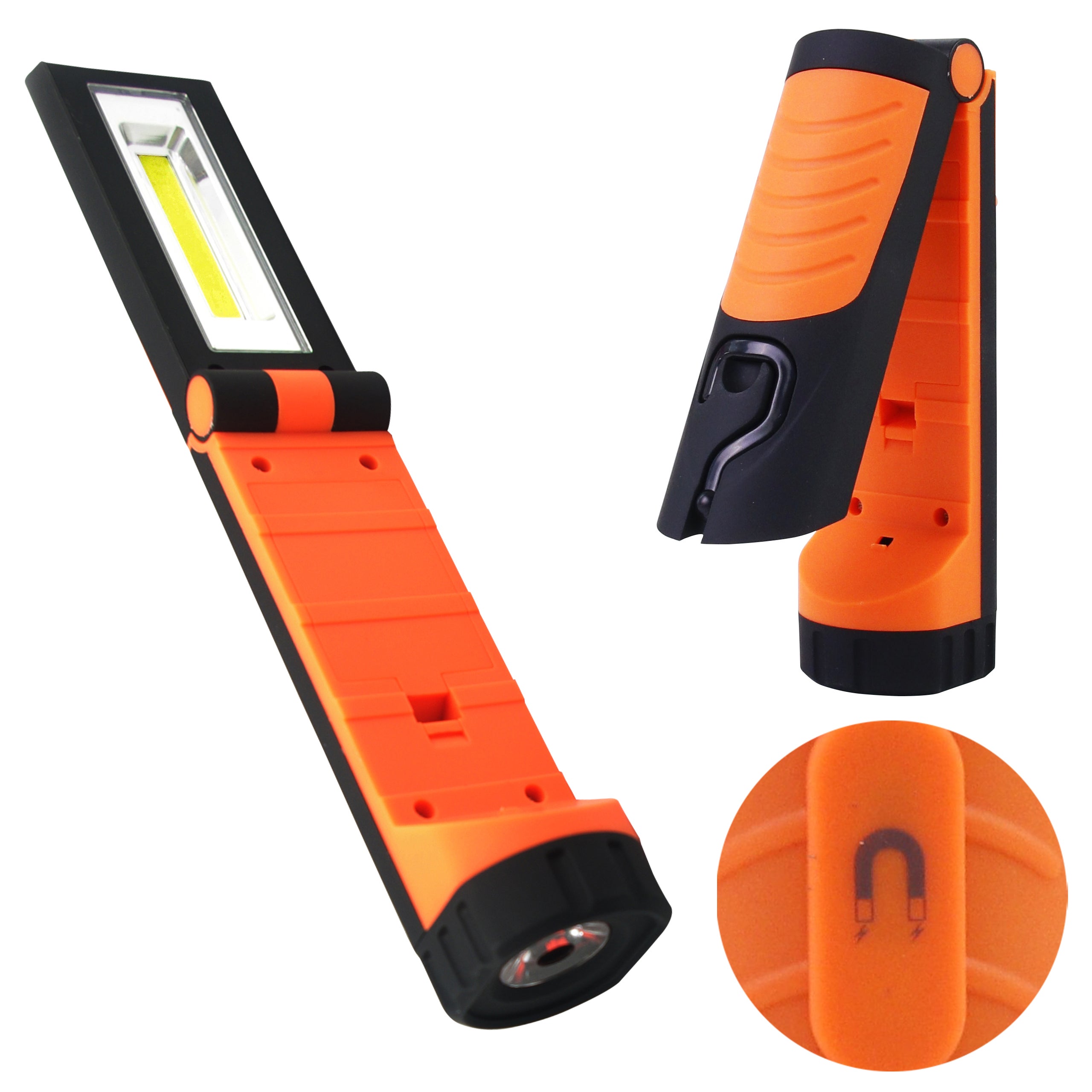 Latarka warsztatowa LED 3w1 3W COB + 1W LED 240lm 6000K z magnesem i hakiem MasterLED
