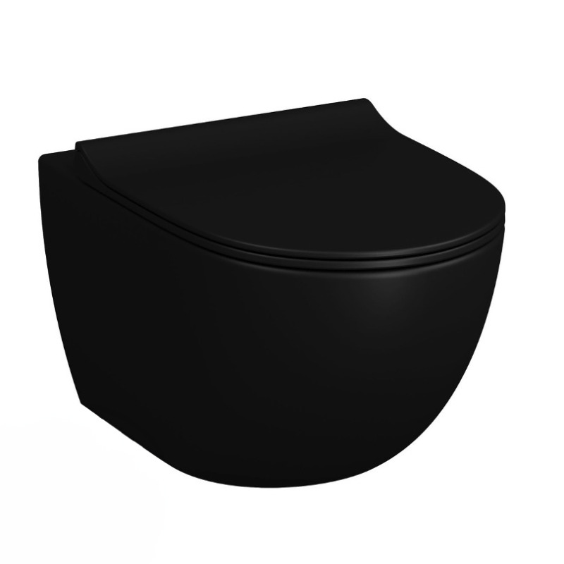 Vitra Sento WC sans bride SmoothFlush Abattant avec frein de chute Noir mat 7848 083 6147 Leroy Merlin