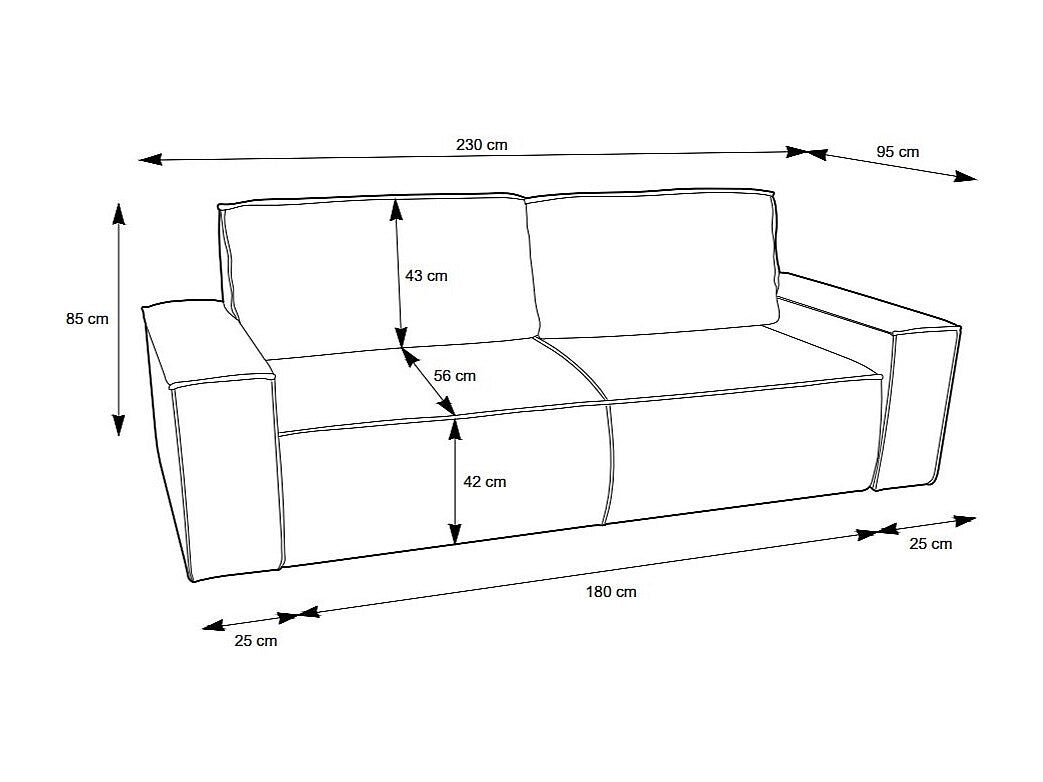 Canapé 3 places en velours côtelé gris anthracite AMELIA - 5