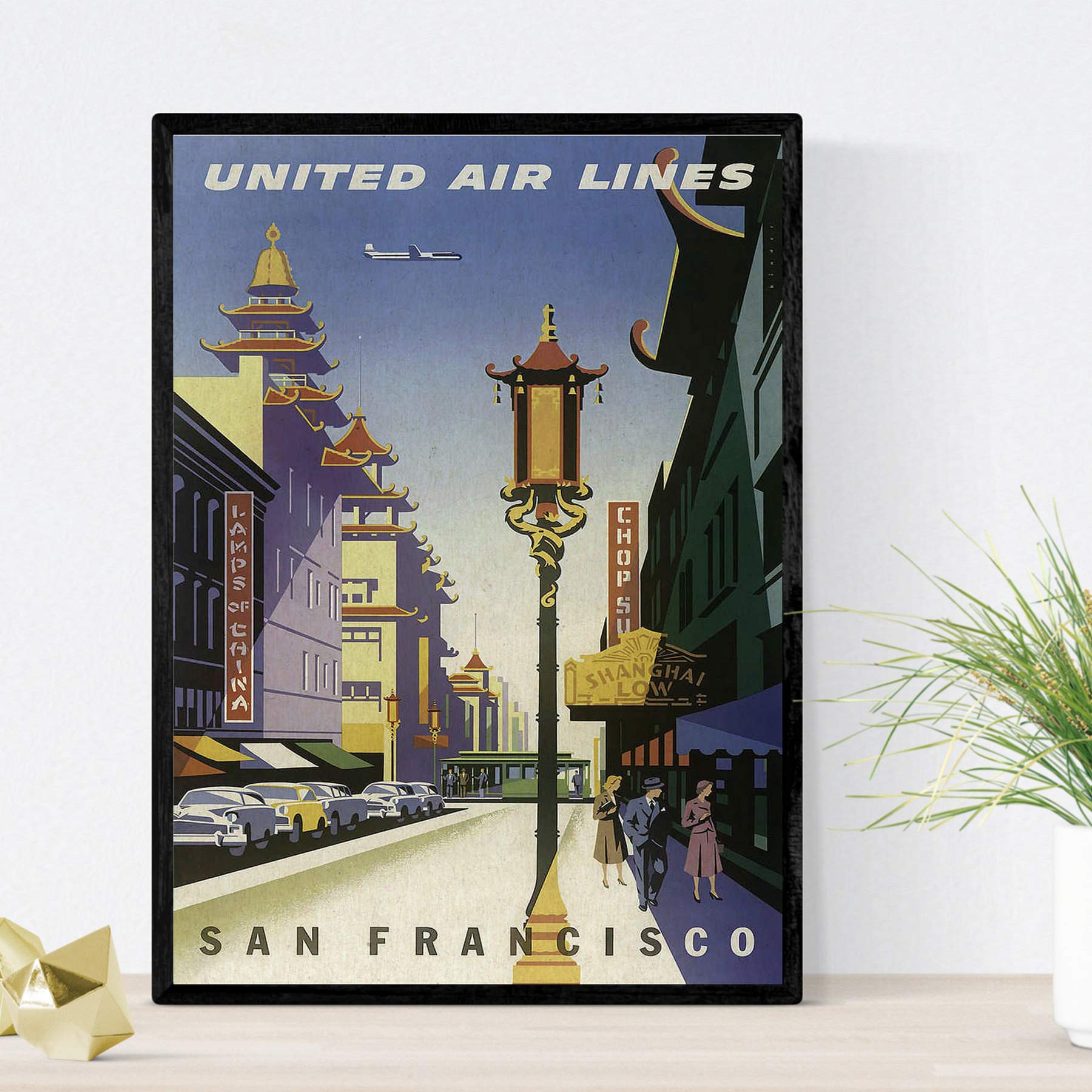 Posters vintage. posters publicidad del mundo. tres láminas vintage de ciudades de estados unidos. sin marco - a3
