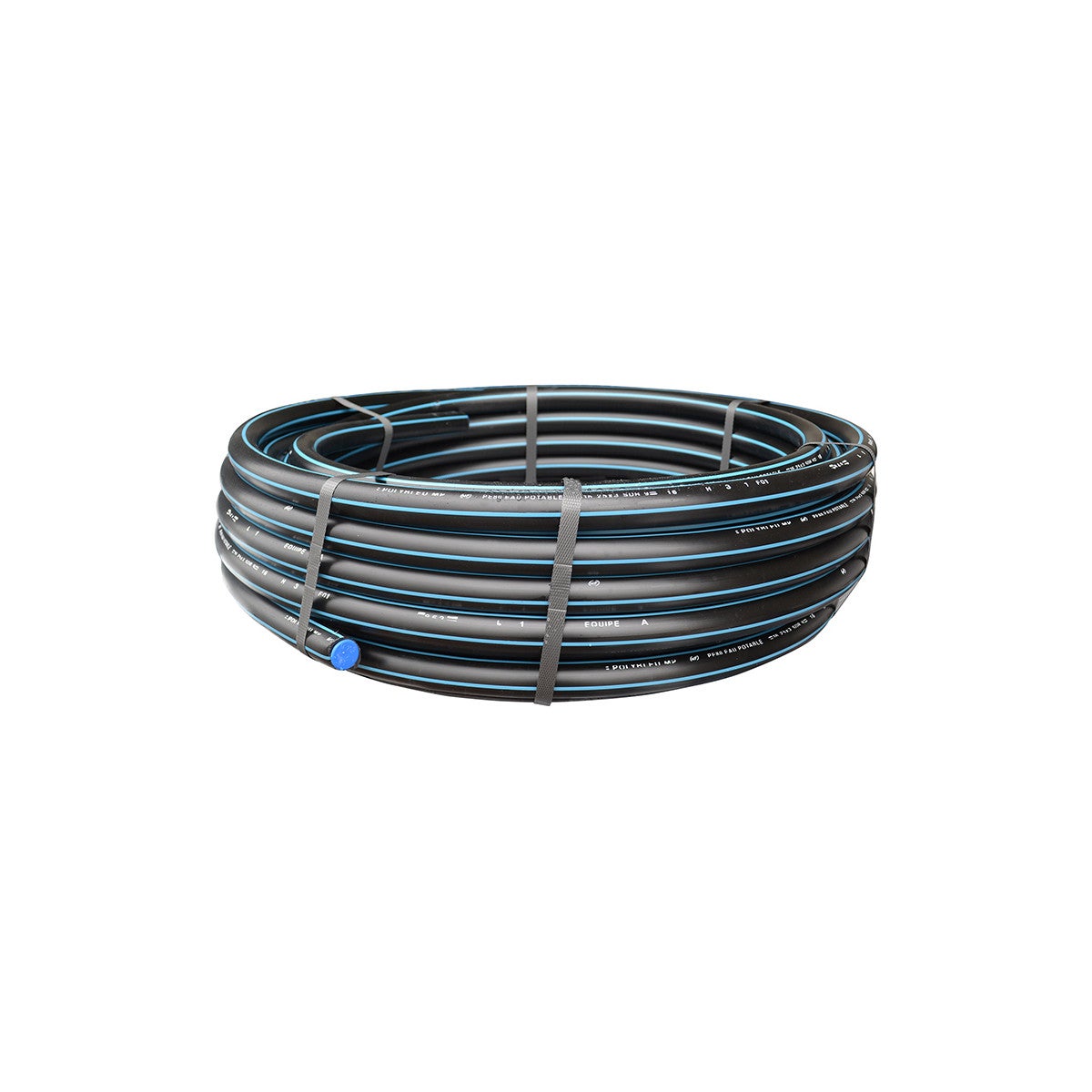 Tuyau polyéthylène - PEBD bande bleue D32-6B-50ml