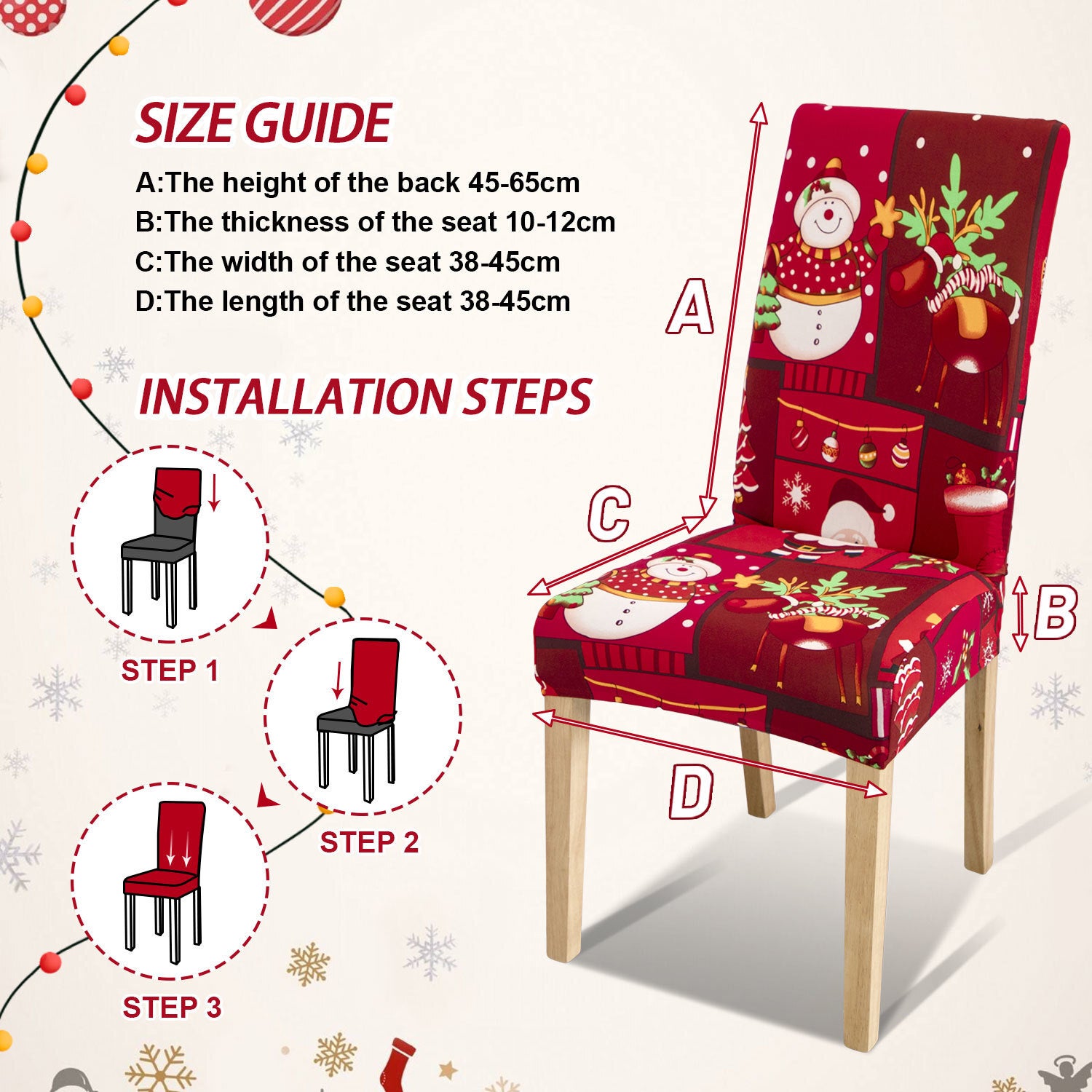 Coprisedia Sedia Vestita Con Fiocco Cuscino Per Sedia In Cotone In