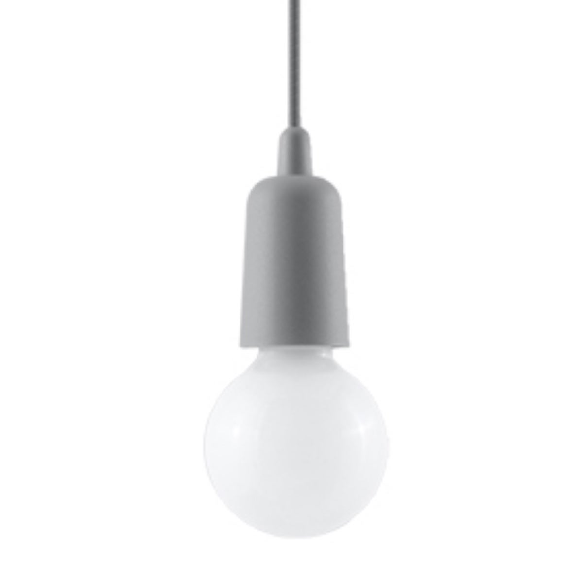 Lampa sufitowa wisząca Diego szara 1xE27x60W wym: 100 x 10 x 10 cm tworzywo sztuczne Sollux Lighting