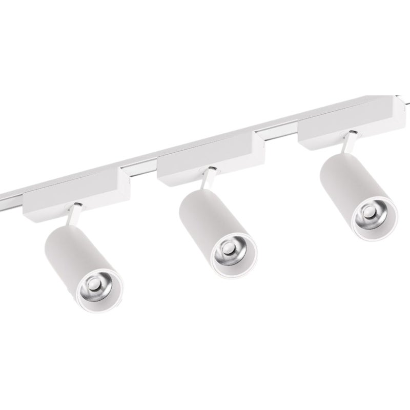 Zestaw oświetlenia szynowego LED Biały RUCHOMY system magnetyczny 1m + 3 reflektory SPOT NEUTRALNA barwa 4000K LEDHOFF