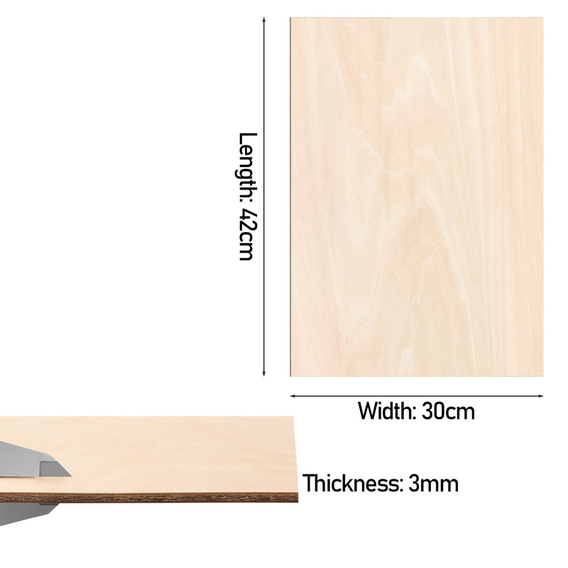 Lot De 12 Plaques De Contreplaqué De Tilleul 400x300x2mm - Pour Bricolage, Laser, Modélisme, Pyrogravure