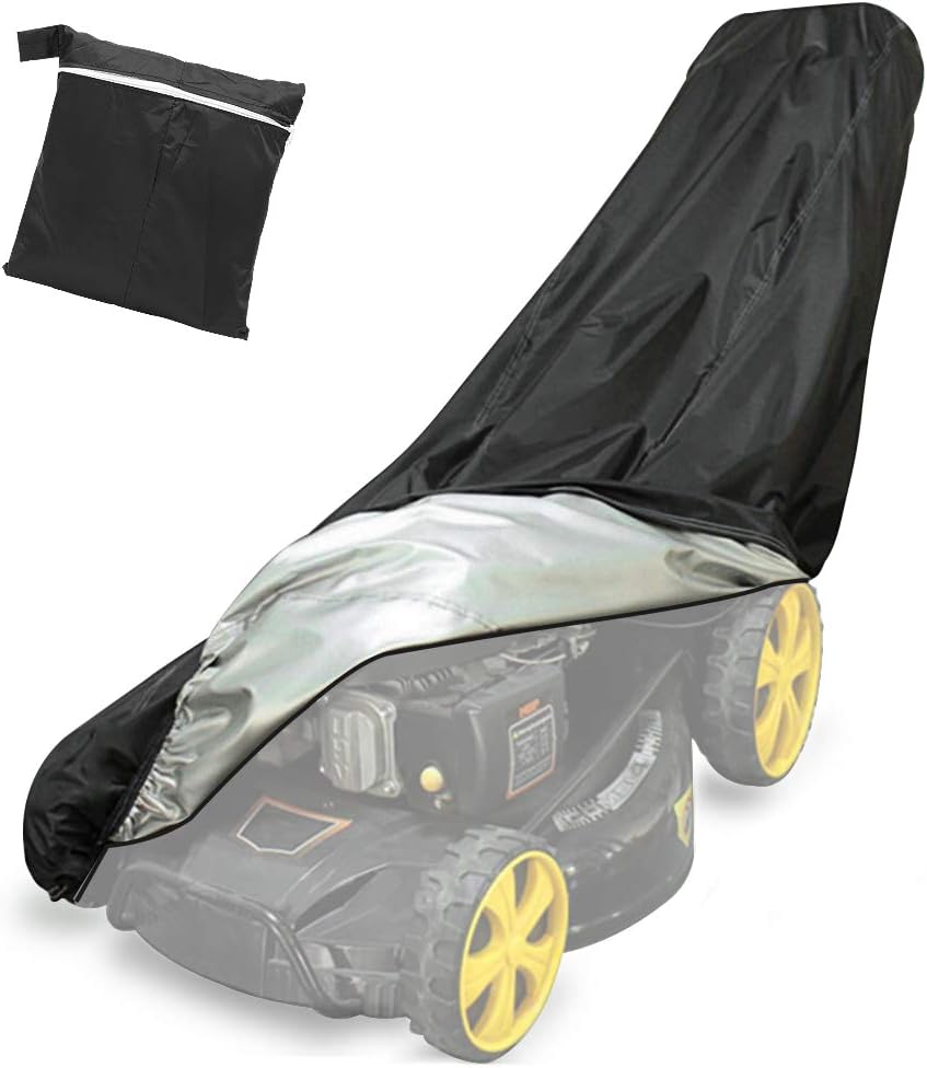 Wodoodporna osłona na zamiatarkę do trawników, odpowiednia do trawników zewnętrznych, dostarczana z torbą do przechowywania, wymiary: 193 × 63,5 × 11