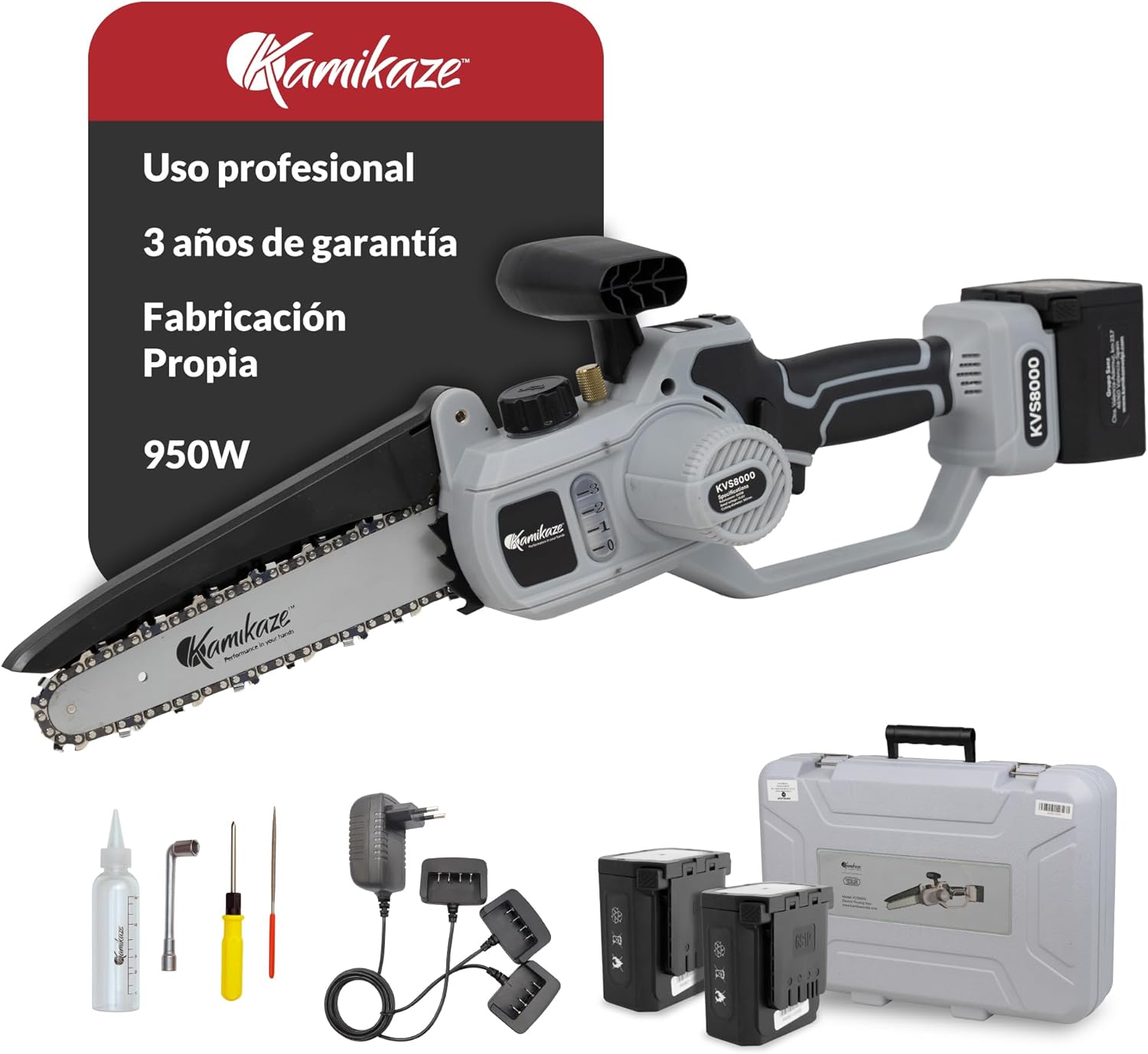 KAMIKAZE Mini Motosierra Eléctrica a Batería 21,6V Ø160mm con 2