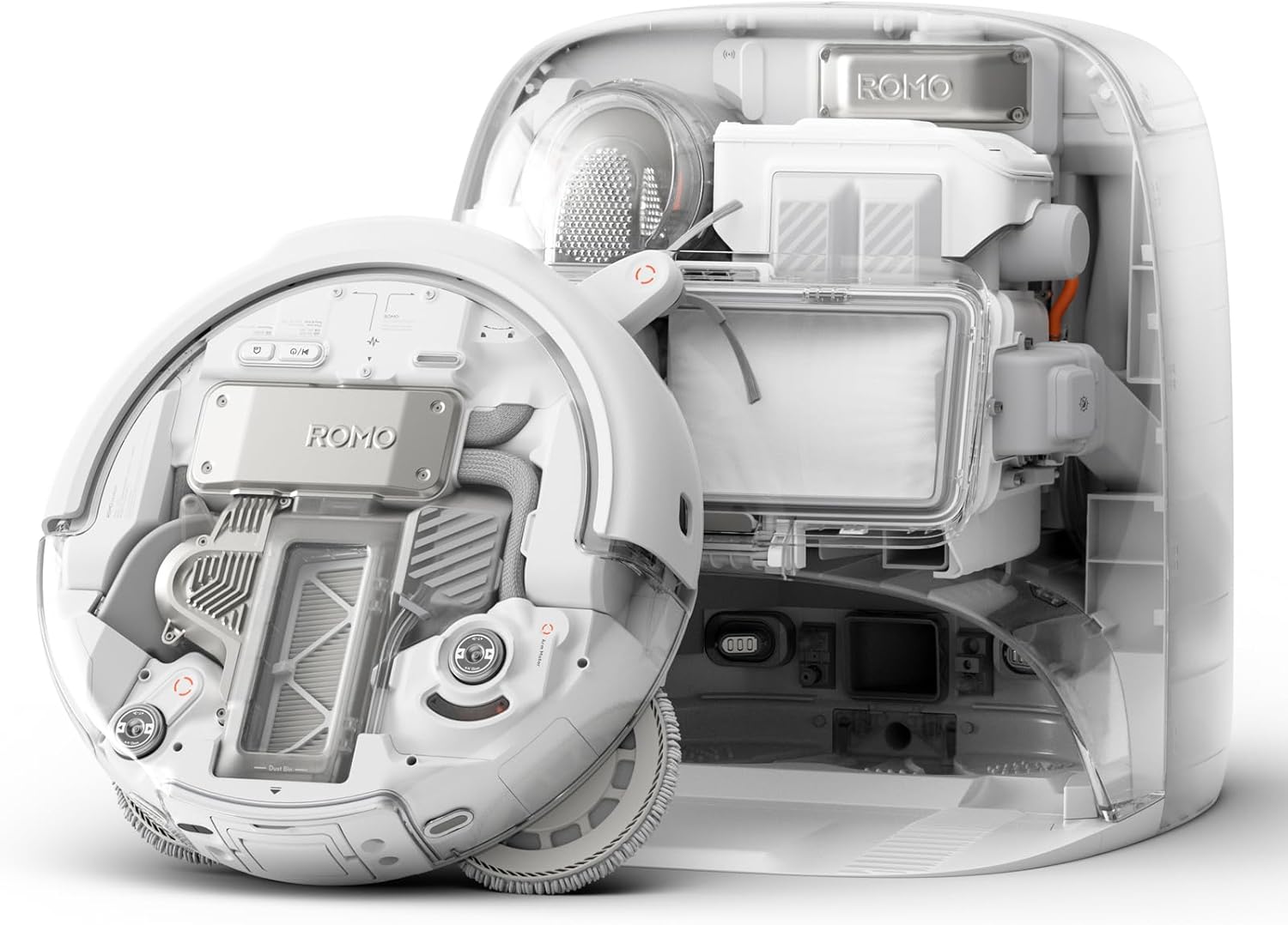 Dji Romo P, Robot Aspirador Y Fregona Con Base De Carga, Diseño Transparente, Succión De 25.000 Pa, Detección Con Precisi , Leroy Merlin