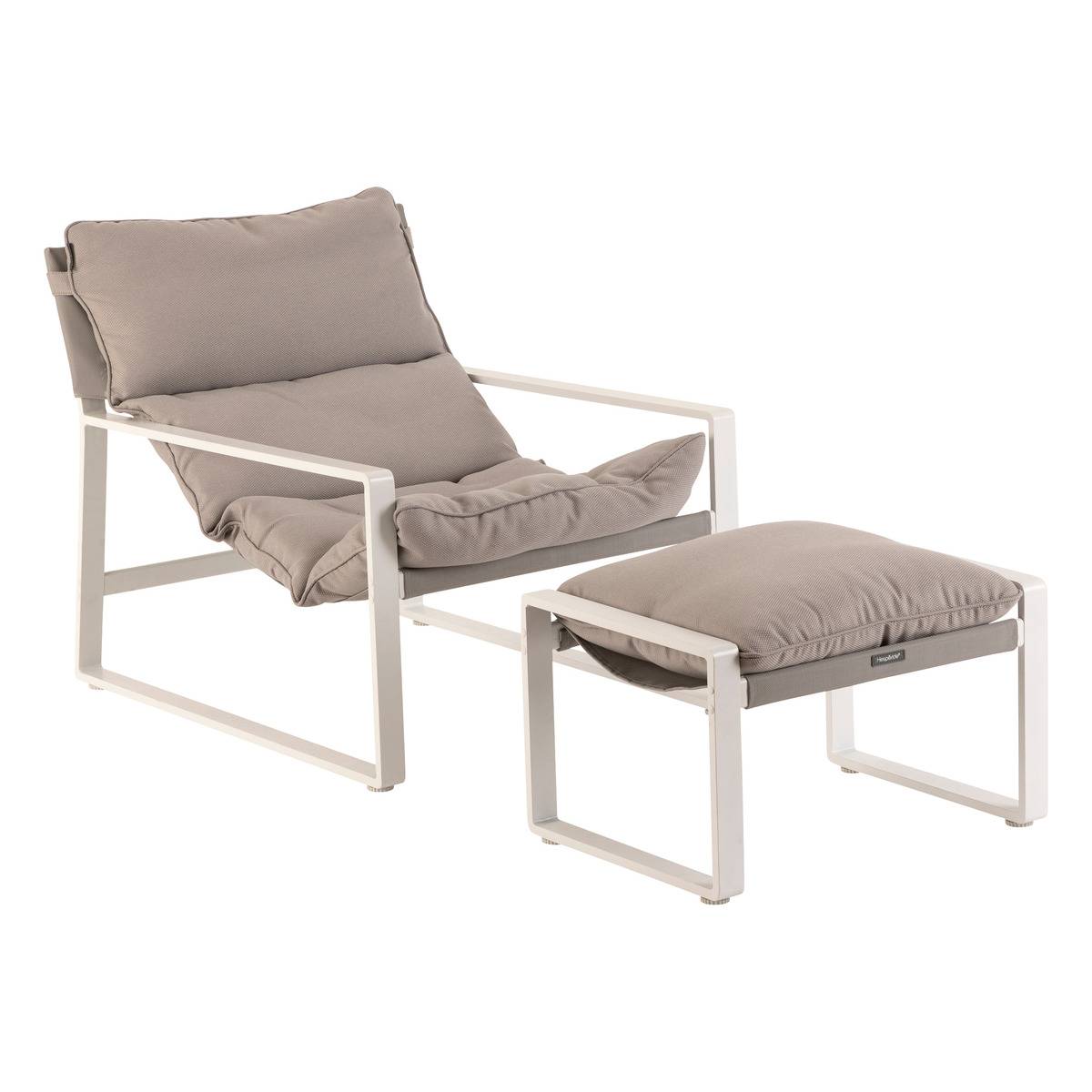 Lettino Da Giardino Reclinabile In Resina Effetto Rattan Colore Bianco 197x74xh36 Cm Keter Atlantic 77662849