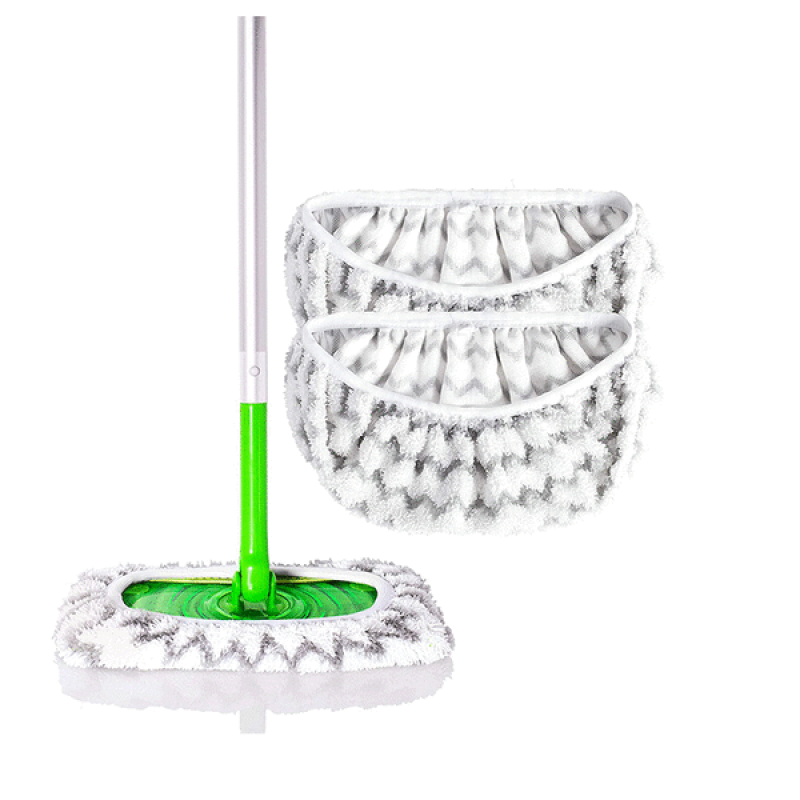 (2 sztuki) Pasuje do mopa płaskiego Swiffer Sweeper, zestaw na mokro i sucho, akcesoria do głowicy mopa, ściereczka do czyszczenia