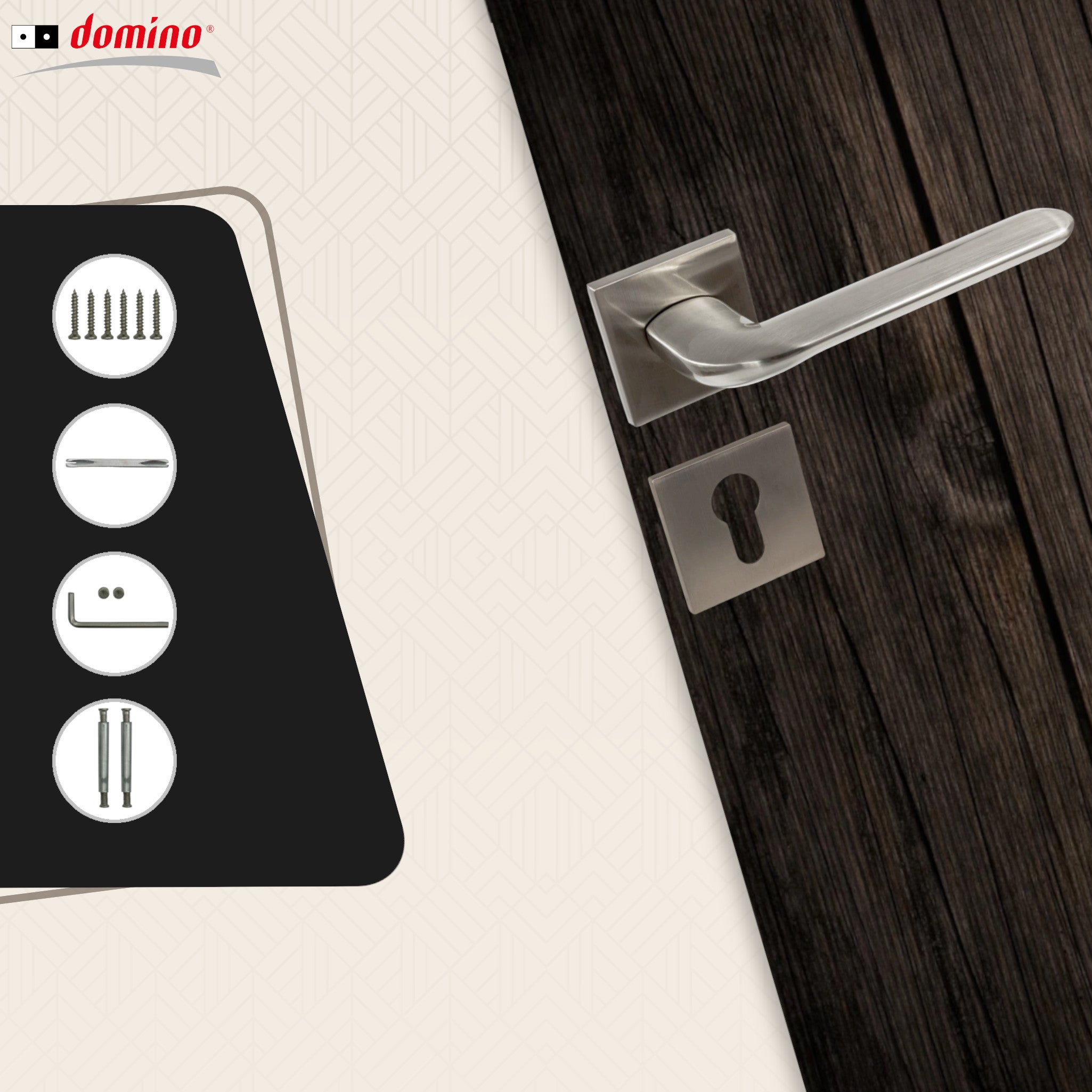 DOMINO Klamka NAIROBI-QR slim M9 nikiel PZ - 4