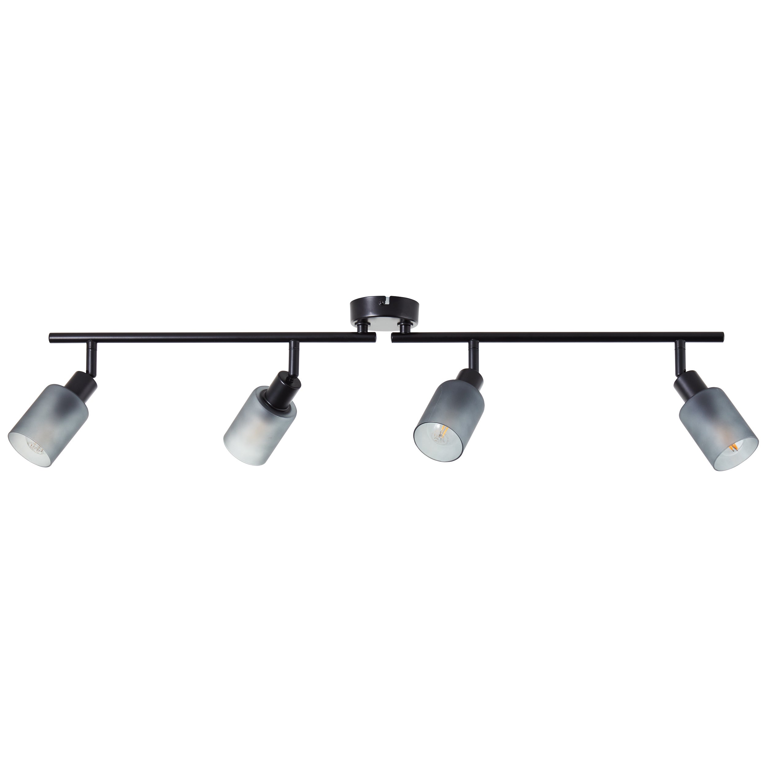 Spot Brilliant Loralie 4-płomienny czarny/dymione szkło, metal/szkło, 4x D45, E14, 40 W - 4