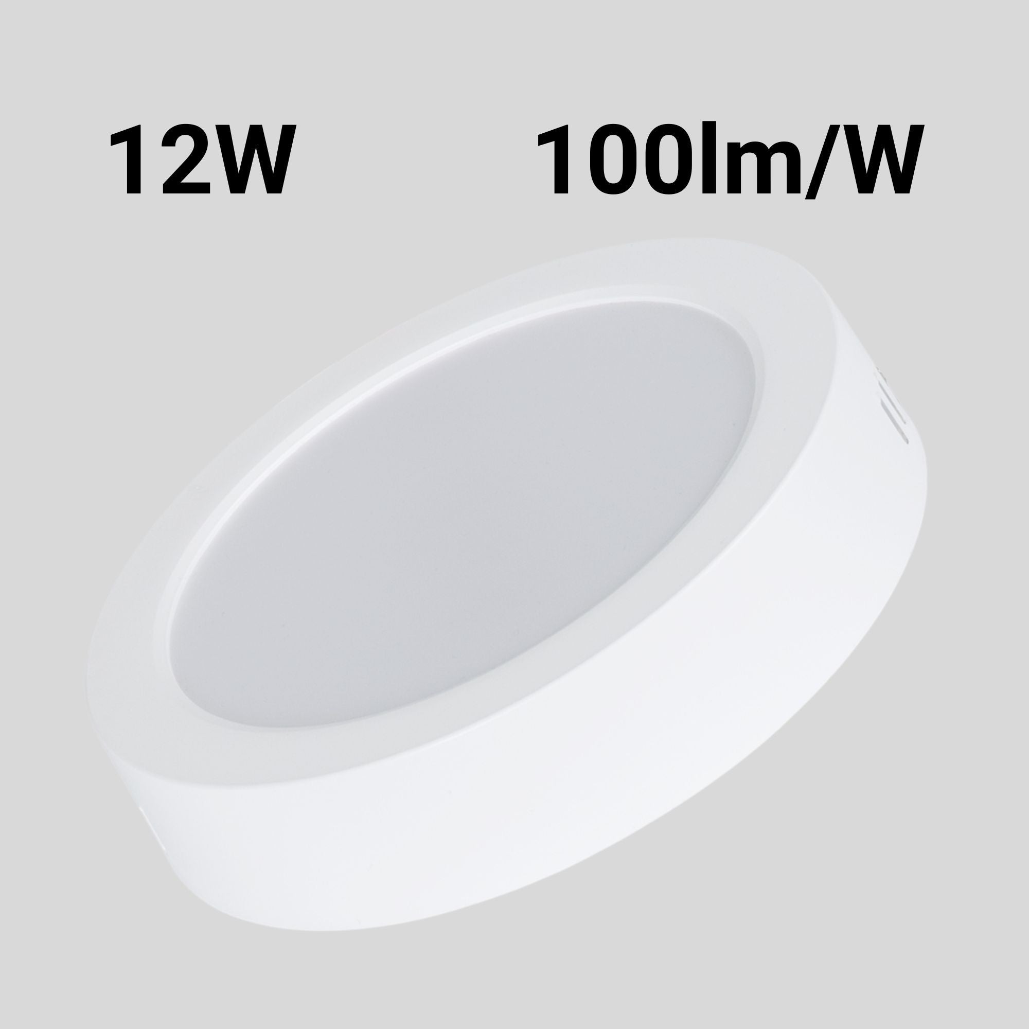 PLAFONIERA APPLIQUE LED SOFFITTO IP65 12W LUCE BIANCO NATURALE 4000K FC-101