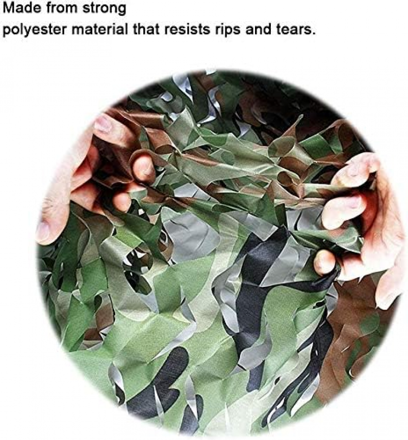 Voile d'ombrage rectangulaire, maille camouflage motif camouflage, 3x4m, camouflage jungle - 3