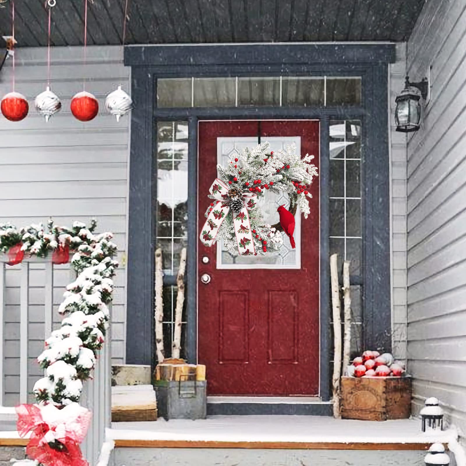 Ghirlanda di Natale da 40 cm, decorazione natalizia, ghirlanda per albero di Natale, ghirlanda di Natale artificiale - 7