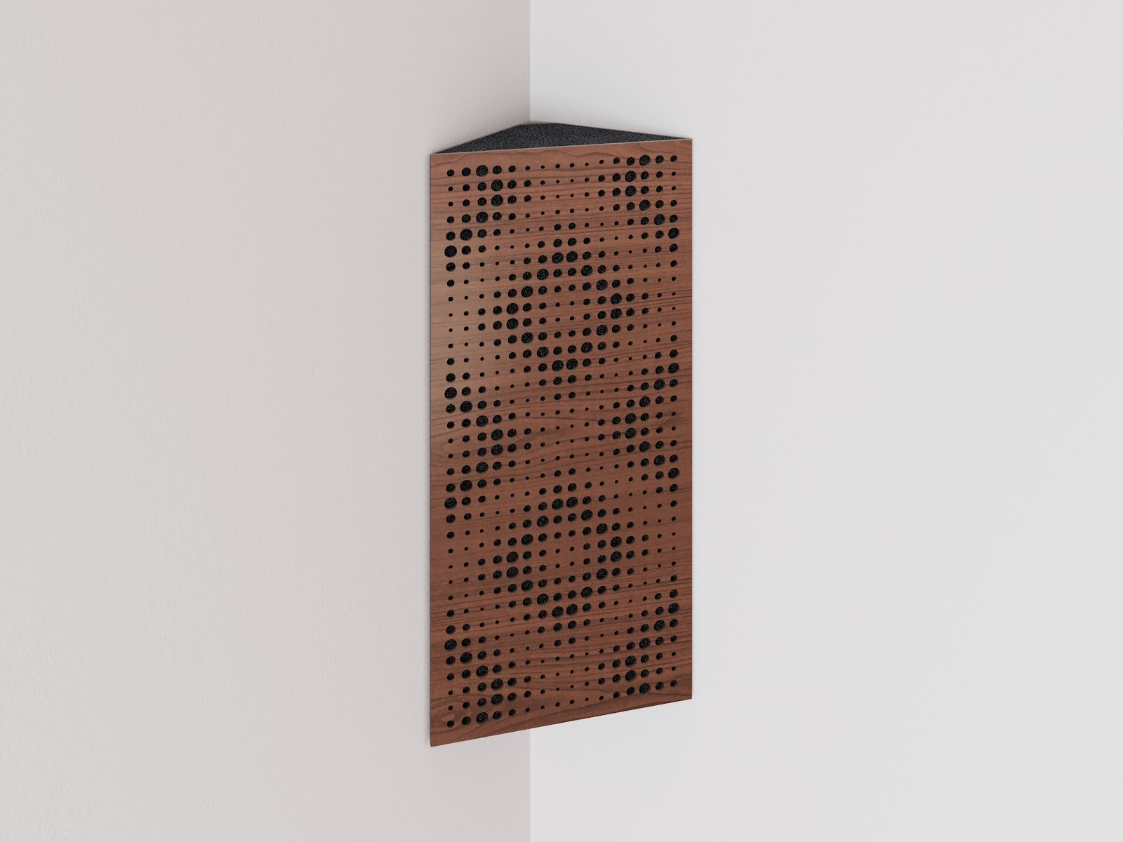 Lot de 2 Pièges à basses REBAT acoustiques étroits insonorisants 23x50 cm -MDF perforé laminé et mousse acoustique -Noix - 2
